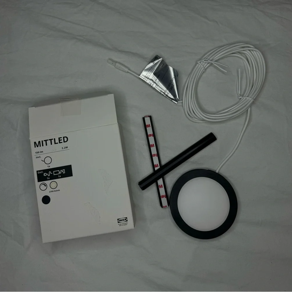 NEW* IKEA Black MITTLED LED Light | ONLY ONE LIGHT PER ORDER | New In Box